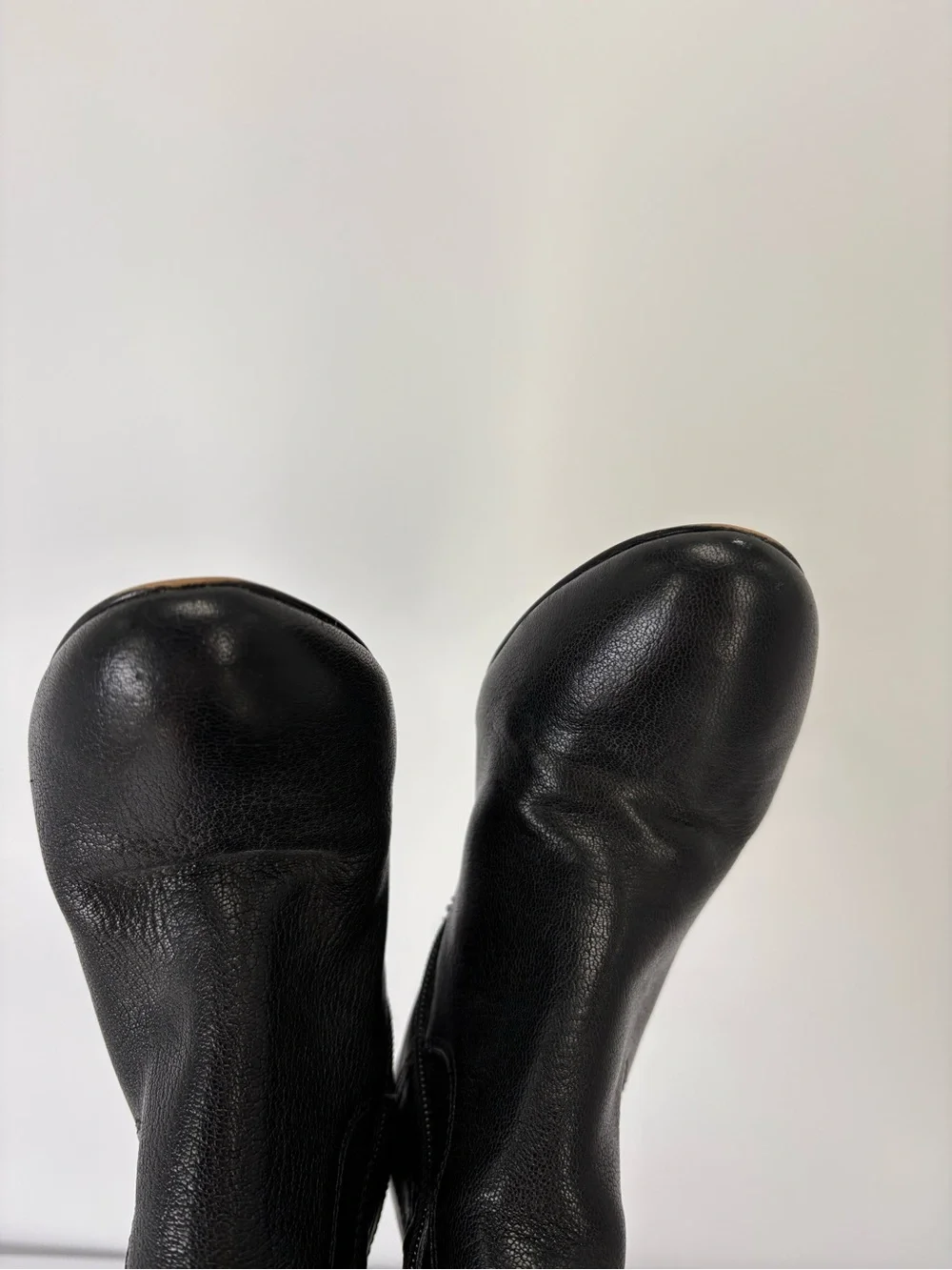 📦 Nine West Heartset leather tall Black Wedge Knee Boots